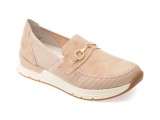 Cumpara ieftin Mocasini RIEKER roz, 58955, din material textil