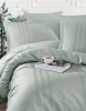 Lenjerie de pat din bumbac 100%, pentru pat dublu, Melkor Mint, Clasy