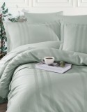 Cumpara ieftin Lenjerie de pat din bumbac 100%, pentru pat dublu, Melkor Mint, Clasy