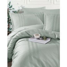 Lenjerie de pat din bumbac 100%, pentru pat dublu, Melkor Mint