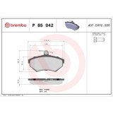 Placute frana Audi A4 B5 (8d2) 11.94-12.01; Vw Passat B5 (3b2) 08.96-12.01, Fata, BREMBO