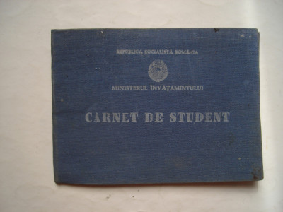 Carnet de student RSR, istorie-geografie, 1967 foto