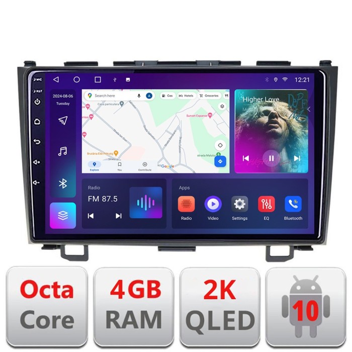 Navigatie Honda CR-V C-009 Android Octa Core Ecran 2K QLED GPS 4G 4+32GB 360 KIT-009+EDT-E409-2K CarStore Technology