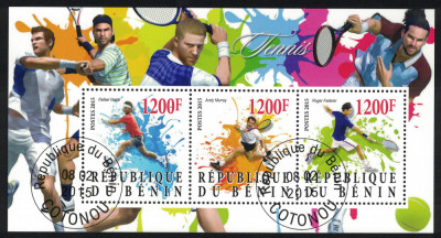 BENIN 2015 - Sport, Tenis / set complet - colita+bloc foto