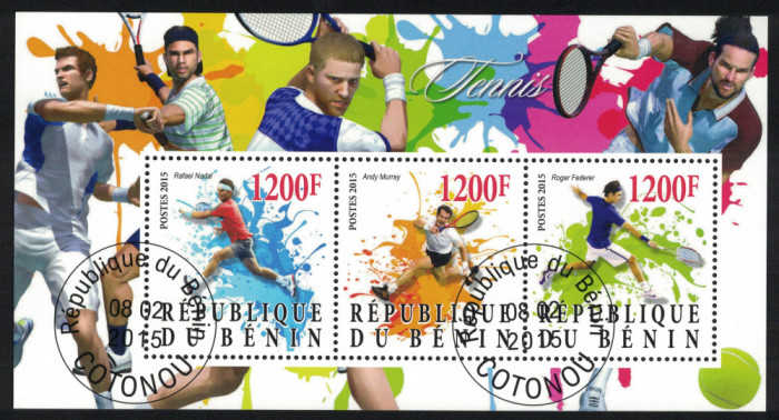 BENIN 2015 - Sport, Tenis / set complet - colita+bloc