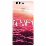 Husa silicon pentru Huawei P9 Plus, Be Happy Puffy Clouds