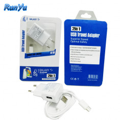 Incarcator retea casa cu cablu USB MicroUSB 2000mAh IMU Samsung Galaxy Folder2 foto