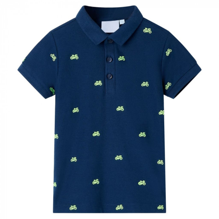 Tricou polo pentru copii, bleumarin, 128 GartenMobel Dekor