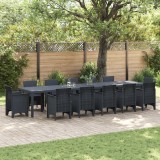 Masă de grădină vidaXL antracit 400x100x73 cm Poly Rattan, Masă de grădină vidaXL antracit 250x100x73 cm Poly Rattan, Masă de grădină vidaXL antracit