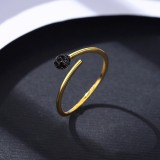 Bijuterie Deosebita - Inel Reglabil Din Argint 925, Placat Aur 14K, Model