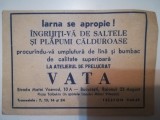 Reclamă Atelierul de prelucrat vată, BUCUREȘTI, Str, Matei Voevod 10 A, Tolbukin