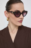 Vivienne Westwood ochelari de soare femei, culoarea maro