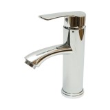 Baterie &icirc;nalta pentru lavoar baie, monocomanda, crom lucios, din inox