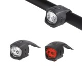 Kit Far + Stop Bicicleta Minion, 2 LED-uri, 2 Functii, Negru, Baterii CR2032 Incluse