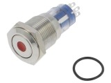 Comutator Anti-Vandalism DPDT 3A 250VAC IP67 Roșu