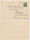 ROMANIA 1945 plic rarisim Ardealul de Nord Posta Salajului 2P/1P Simleu - Huedin