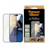 Folie de protectie Ecran PanzerGlass Ultra-Wide Fit EyeCare pentru Apple iPhone 16 / 15, Sticla Securizata, Full Glue, Neagra