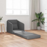 vidaXL Canapea Pliantă cu Pat Gri &icirc;nchis 65 x 80 x 83 cm țesătură 42030495