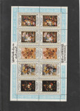 Upper Yafa 1967-Reprod. de Arta,Picturi-Flori,bloc 2x 5 val.dant.,MNH,Mi,89A-93A
