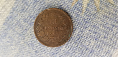 10 CENTESIMI 1867 .H - ITALIA foto