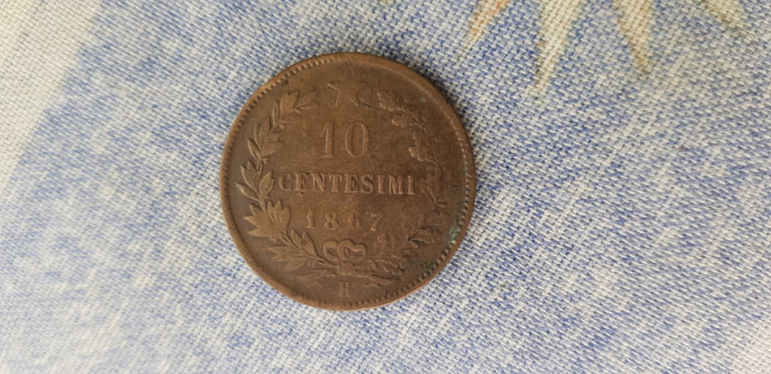 10 CENTESIMI 1867 .H - ITALIA