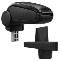 [pro.tec] Marca specifica pentru cotiera auto Renault Clio IV (X98) - cotiera auto - cu compartiment pentru depozitare - imitatie piele - negru, cu cu foto