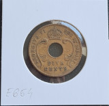 East Africa 5 cents centi 1943