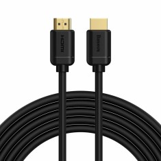 CABLU video Baseus HD Series, HDMI (T) la HDMI (T), rezolutie maxima 4K UHD (3840 x 2160) la 30 Hz, conectori auriti, 5m, negru &amp;quot;CAKGQ-D01&amp;quot; (timbru ve foto
