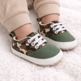 Pantofiori verzi pentru bebelusi - Army (Marime Disponibila: 3-6 luni (Marimea