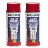 Pachet 2 x Vopsea Spray Auto Dacia Rosu 270 Dupli-Color 350ml - Vopsea Auto Retus Rapida, Protectie Coroziune, Rezistenta UV