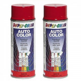 Pachet 2 x Vopsea Spray Auto Dacia Rosu 270 Dupli-Color 350 ml