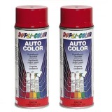 Cumpara ieftin Pachet 2 x Vopsea Spray Auto Dacia Rosu 270 Dupli-Color 350ml - Retus Auto, Protectie Coroziune, Uscare Rapida