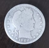 Moneda SUA - Quarter Dollar 1902 - Argint