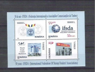 Romania 2002 - 50 years IFSDA - MNH perforated sheet RO.002 foto