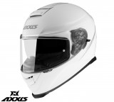 Casca integrala pentru scuter - motocicleta Axxis model Eagle SV A0 alb lucios (ochelari soare integrati) XL (61/62cm)