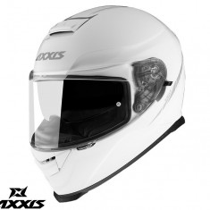 Casca integrala pentru scuter - motocicleta Axxis model Eagle SV A0 alb lucios (ochelari soare integrati) XL (61/62cm)