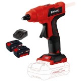Einhell TE-CG 18 Li PXC + Twinpack + 4514095 - Pistol de lipit cu bagheta siliconica 11 mm 170 grade C + Set 2 acumulatori si incarcator Li-Ion 18 V 4