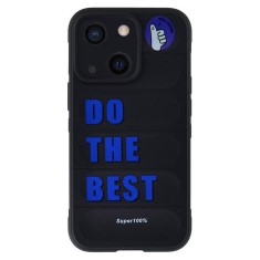 husa compatibila cu apple iphone 14, personalizata shockproof rugged, camera protect, negru foto