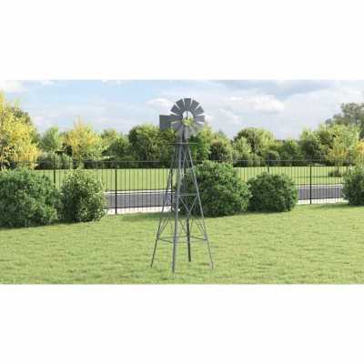 vidaXL Moară de v&amp;acirc;nt Manual Gri 84 x 68 x 245 cm Fier 42013609 foto