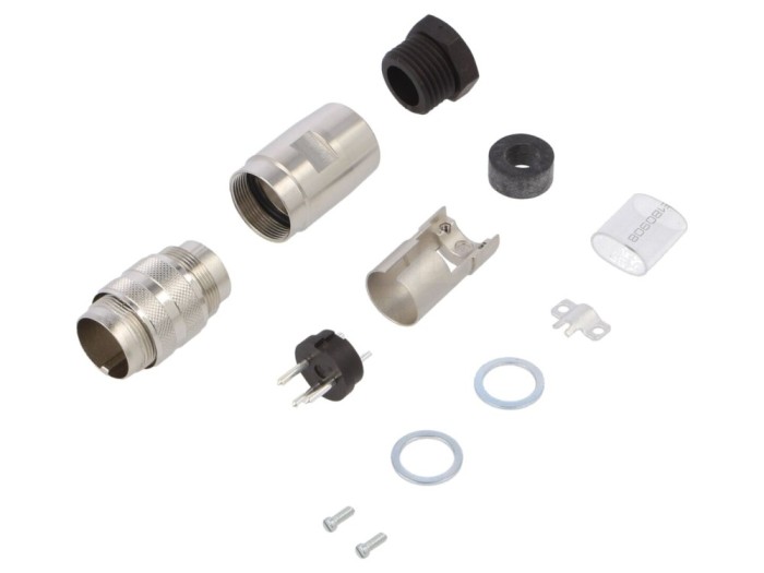 Conector M16 tată 3-PIN pe cablu