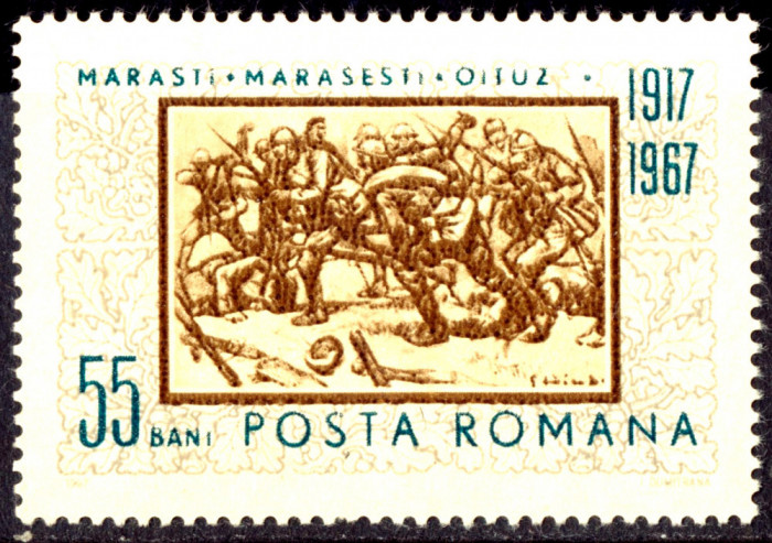 1967 LP652 serie 50 de ani de la bataliile Marasti, Marasest, Oituz MNH