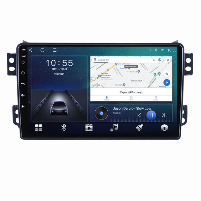 Navigatie dedicata cu Android Opel Agila 2007 - 2014, 2GB RAM, Radio GPS Dual