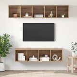 vidaXL Set comodă TV 4 pcs stejar artizanal 37 x 37 x 142.5 cm