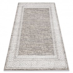 Covor MATEO 8033/944 Modern grecesc, cadru - structural gri / bej, 80x150 cm