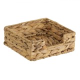 Suport Servetele, &#039;Straw&#039;, Metalic, Hiacint de Apă, 18.5x18.5x7cm, Natur