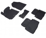 Covorase Cauciuc Premium Stil Tavita Hyundai IX35 (2009-2015) Negre, Fara Miros, Bordura 3cm