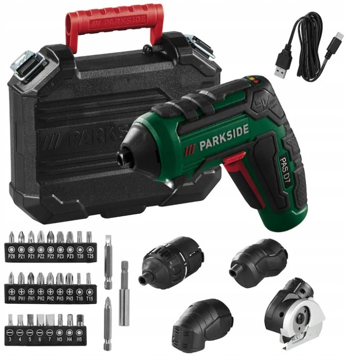 Surubelnita Electrica Parkside Multifunctionala cu Acumulator si Accesorii incluse