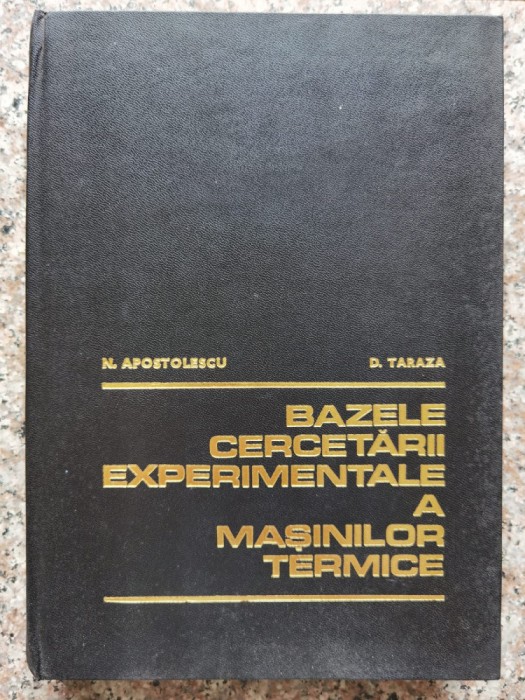 Bazele Cercetarii Experimentale A Masinilor Termice - N.apostolescu D.taraza , B164