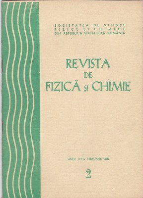 Revista De Fizica Si Chimie - Anul XXIV, Nr.:2 , FEBRUARIE 1987 foto