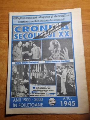 cronica anului 1945 - fapte date,cifre fara cenzura - aparitie in anul 1994 foto